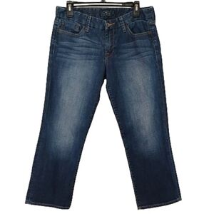 LUCKY BRAND HANDCRAFTED LOS ANGELES Boho Sweet Jean Crop Blue Jeans Pants